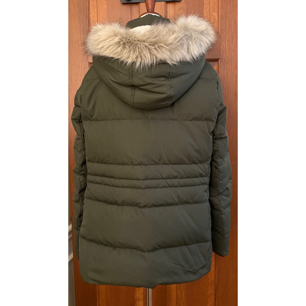 Ralph Lauren Down Parka Womens L Olive Green Hooded Full-Zip Winter Coat Jacket - Picture 6 of 16